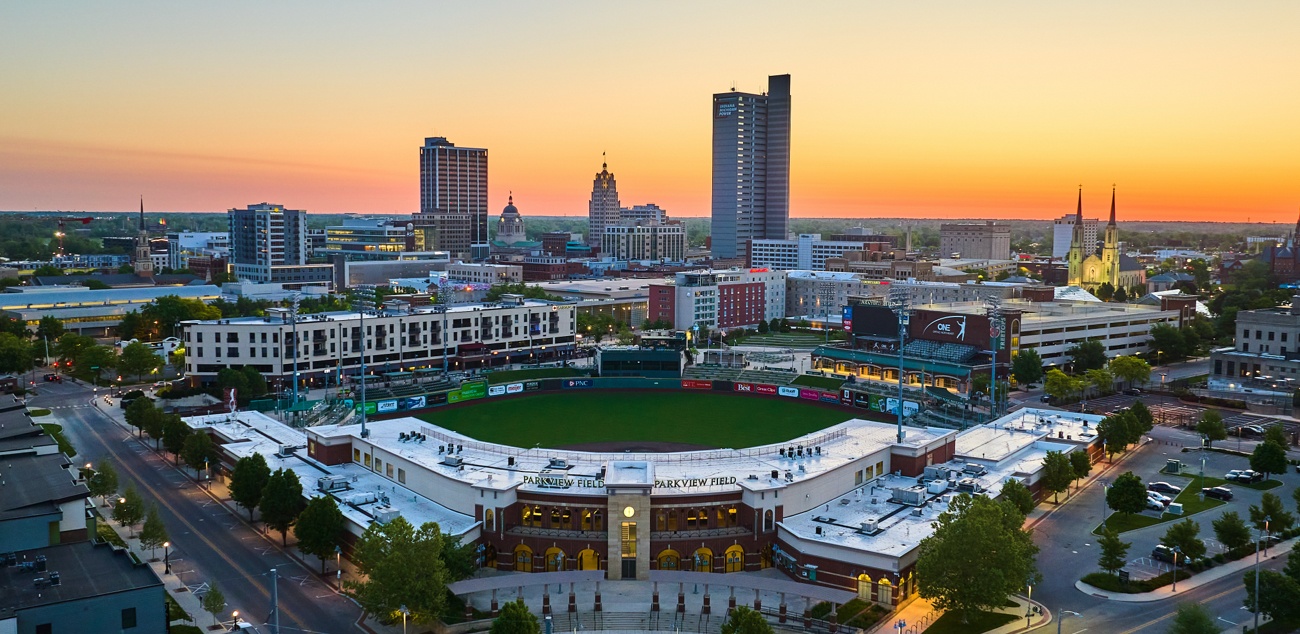 Sunset View of Downtown Fort Wayne Sunset View of Downtown Fort Wayne