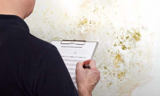 Employee Performing a Mold Inspection